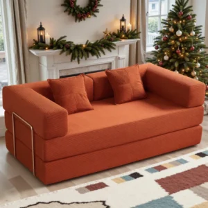 Convertible Sleeper Sofa Bed with Pillows
