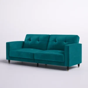 Novelle 81" Velvet Square Arm Convertible Sofa