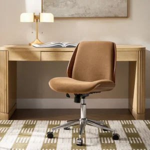 Oswina Ember Mid-century Modern Fabric Tilting Task Chair